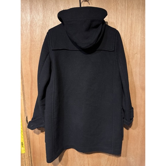 Burberry Brit Finsdale Wool Duffel Coat Leather Toggle Fasteners Size 8 - Picture 3 of 13